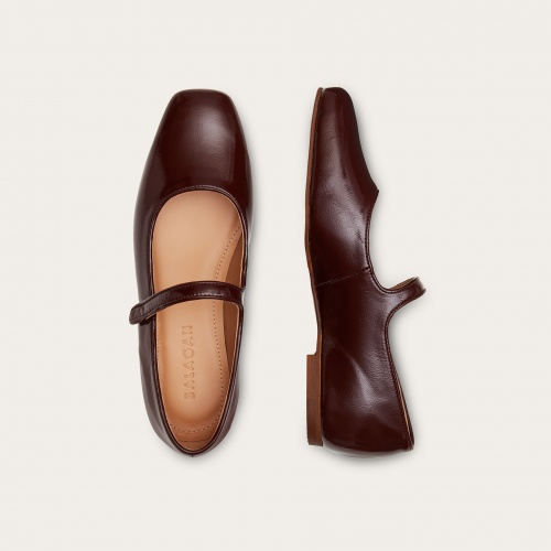 Pass baleriny, bordowy połysk #2269